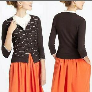 Anthropologie Yellow Bird Winter Waves Cardigan